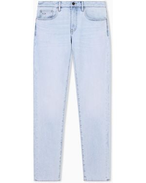 ARMANI EXCHANGE Jean 5 Poches Denim Kurabo En Coton Stretch De Coupe Slim - Bleu