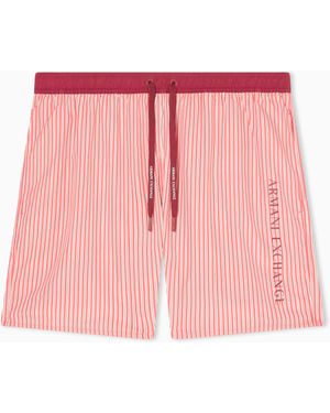 ARMANI EXCHANGE All-Over Graphic Print Swimsuit - Red