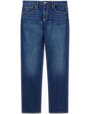 ARMANI EXCHANGE Comfort Slim-Fit Cotton Denim Jeans With Fading Essential - Blue
