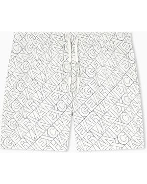 ARMANI EXCHANGE All-Over Graphic Print Swimsuit - White