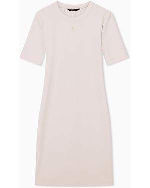 ARMANI EXCHANGE Kleid Crossover Im Slim Fit Aus Recyceltem Rippjersey - Pink