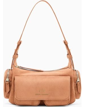 ARMANI EXCHANGE Large Shoulder Bag With Side Pockets - Pink