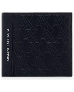 ARMANI EXCHANGE Bifold Wallet With Coin Pocket - Blue