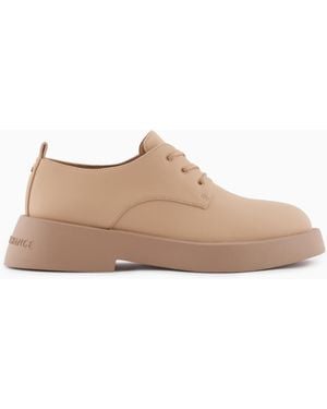 ARMANI EXCHANGE Platform Lace-Ups With Ax Logo - Natural