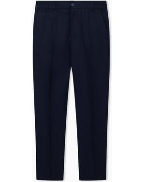 ARMANI EXCHANGE Poplin Trousers - Blue