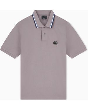ARMANI EXCHANGE Regular Fit Polo Shirt - Purple