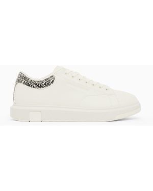 ARMANI EXCHANGE Trainers With An All-Over Print - Blue