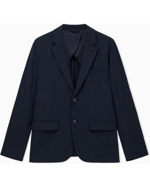 ARMANI EXCHANGE Stretch Seersucker Jacket - Blue