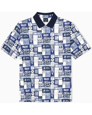 ARMANI EXCHANGE Regular Fit Polo Shirt - Blue