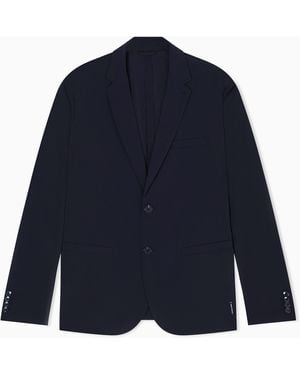 ARMANI EXCHANGE Single-Breasted Jacket - Blue