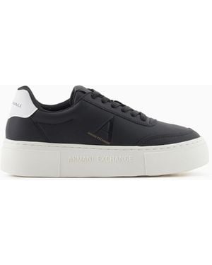 ARMANI EXCHANGE Trainers With Laces And Logo - Black