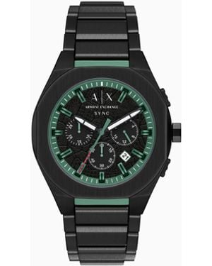 ARMANI EXCHANGE X Sync Quartz Chronograph Watch - Black