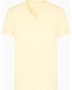 ARMANI EXCHANGE T-Shirt Slim Fit Passform Aus Pima-Baumwolljersey - Gelb