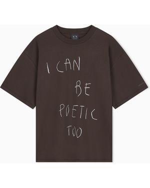 ARMANI EXCHANGE Oversized T-Shirt - Purple