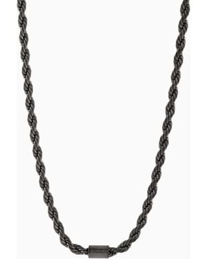 ARMANI EXCHANGE Gunmetal Stainless Steel Chain Necklace - Metallic