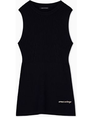 ARMANI EXCHANGE Slim-Fit Knit Top - Black
