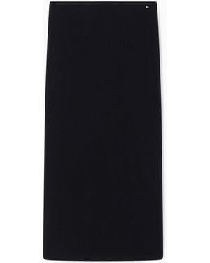 ARMANI EXCHANGE Long Ribbed Skirt With Logo - Black