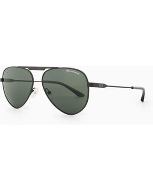 ARMANI EXCHANGE Gafas De Sol Con Forma De Aviador - Metálico