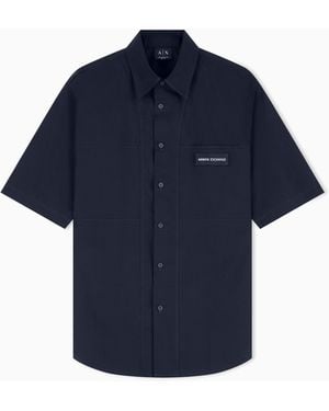 ARMANI EXCHANGE Cotton Shirt - Blue