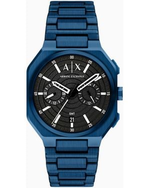 ARMANI EXCHANGE X Bass Dual-Time Watch - Blue