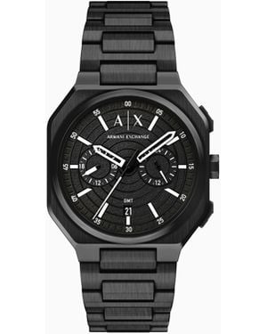 ARMANI EXCHANGE X Bass Dual-Time Watch - Black