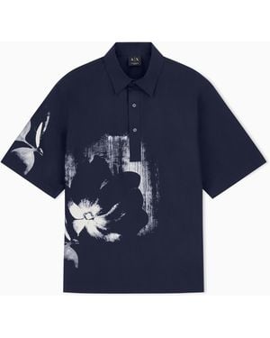 ARMANI EXCHANGE Oversized Shirt - Blue