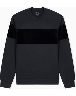 ARMANI EXCHANGE Sudadera De Punto De Modal Elástico Con Corte Regular - Negro