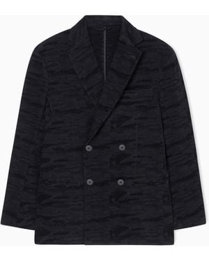 ARMANI EXCHANGE Jacquard Denim Jacket - Blue