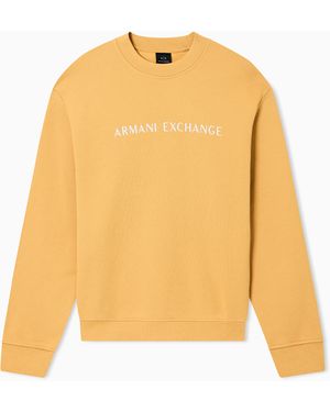 ARMANI EXCHANGE Poloshirt Im Regular Fit Mit Reißverschluss Und Kontraststreifen - Gelb