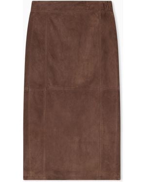 ARMANI EXCHANGE Genuine Leather Suede Jacket - Brown
