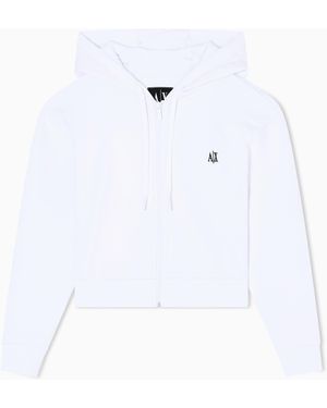 ARMANI EXCHANGE Full-Zip Hoodie Icon - White