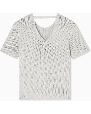 ARMANI EXCHANGE Perforated Top - White