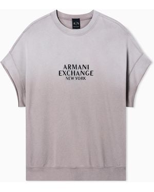 ARMANI EXCHANGE Cotton French Terry Sweatshirt - Grey