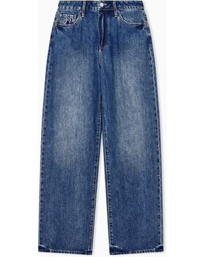 ARMANI EXCHANGE Oversized Fit 5-Pocket Trousers - Blue