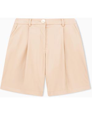 ARMANI EXCHANGE Bermuda Oversize En Similicuir - Neutre