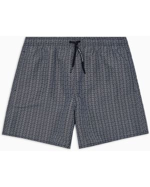 ARMANI EXCHANGE Costume Boxer A Fantasia - Blu