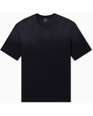 ARMANI EXCHANGE Regular Fit Cotton T-Shirt - Black