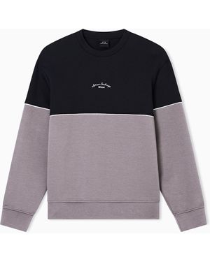 ARMANI EXCHANGE Two-Tone Sweatshirt - Black