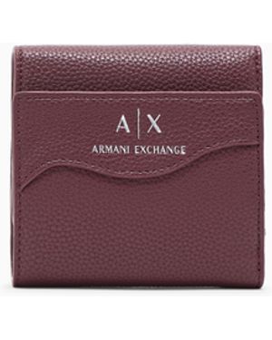 ARMANI EXCHANGE Mini Wallet With Shaped Stitching - Purple