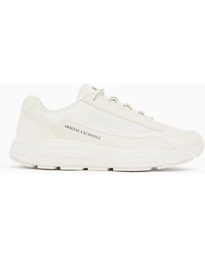 ARMANI EXCHANGE Trainers With Ripstop And Rubber Sole - White