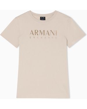 ARMANI EXCHANGE Regular Fit T-Shirt - Natural