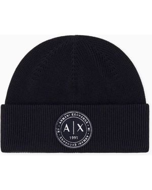 ARMANI EXCHANGE Berretto A Coste - Blu