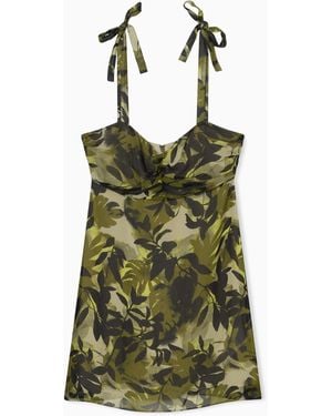 ARMANI EXCHANGE Short Dress With Ruffles - Green