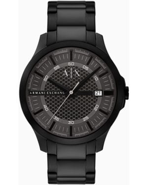 ARMANI EXCHANGE Reloj De Tres Manecillas De Acero Inoxidable Con Visualización De Fecha - Negro