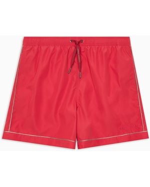 ARMANI EXCHANGE Costume Boxer Con Profili A Contrasto - Rosso