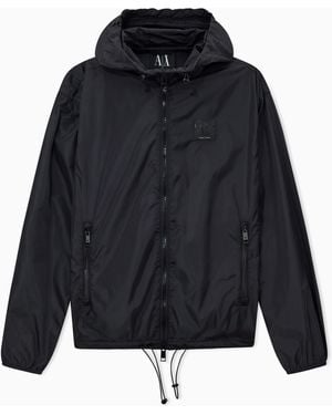 ARMANI EXCHANGE Ultralight Nylon Windbreaker - Blue