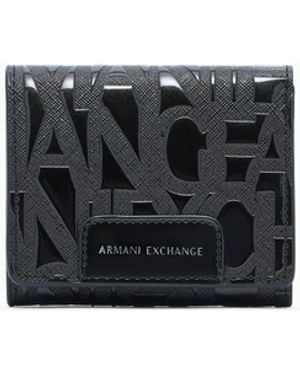 ARMANI EXCHANGE Portefeuille Avec Logo Doré - Noir