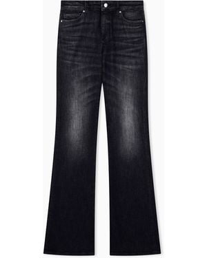ARMANI EXCHANGE Vaqueros De Campana Con Cinco Bolsillos Y Efecto Desgastado - Azul