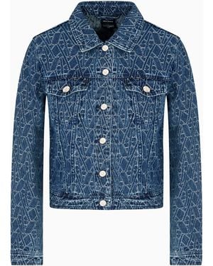 ARMANI EXCHANGE Veste En Jean Avec Logo Asv - Bleu
