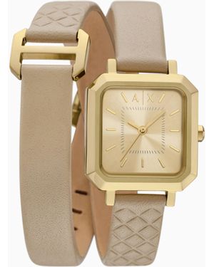 ARMANI EXCHANGE Reloj De Piel Marrón De Tres Manecillas - Neutro